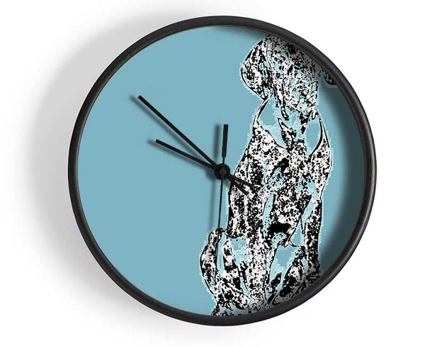 Dalmatian Blue Clock - Wallart-Direct UK