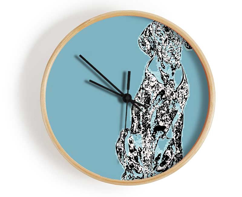 Dalmatian Blue Clock - Wallart-Direct UK