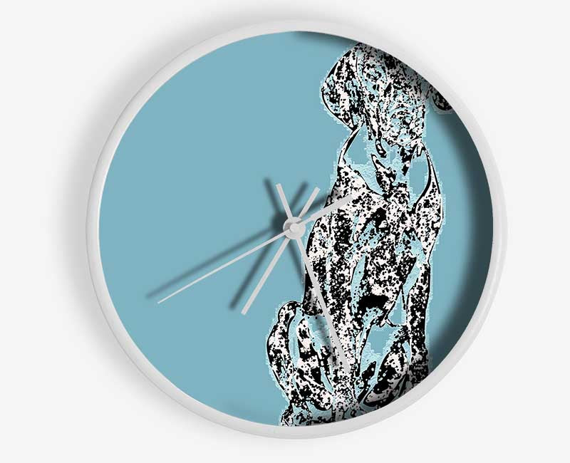 Dalmatian Blue Clock - Wallart-Direct UK