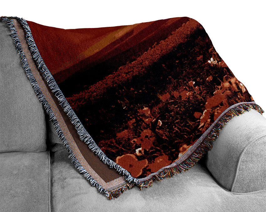 Poppy Field Mist Woven Blanket