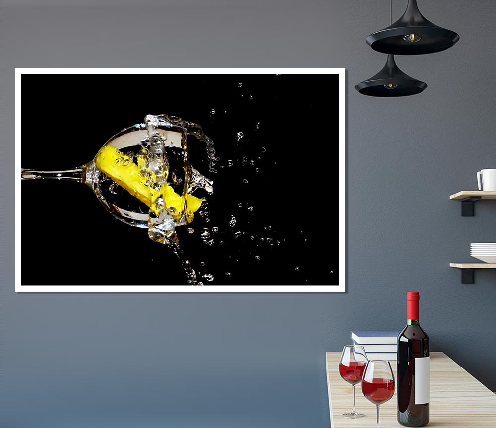 Gin And Tonic With Lemon Print Poster Wall Art