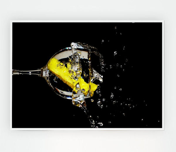 Gin And Tonic With Lemon Print Poster Wall Art