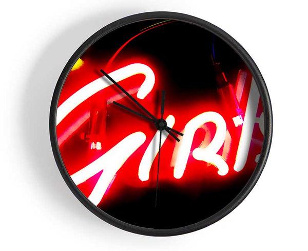 Neon Girls Sign Clock - Wallart-Direct UK