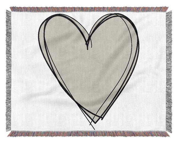 Pink Heart Woven Blanket