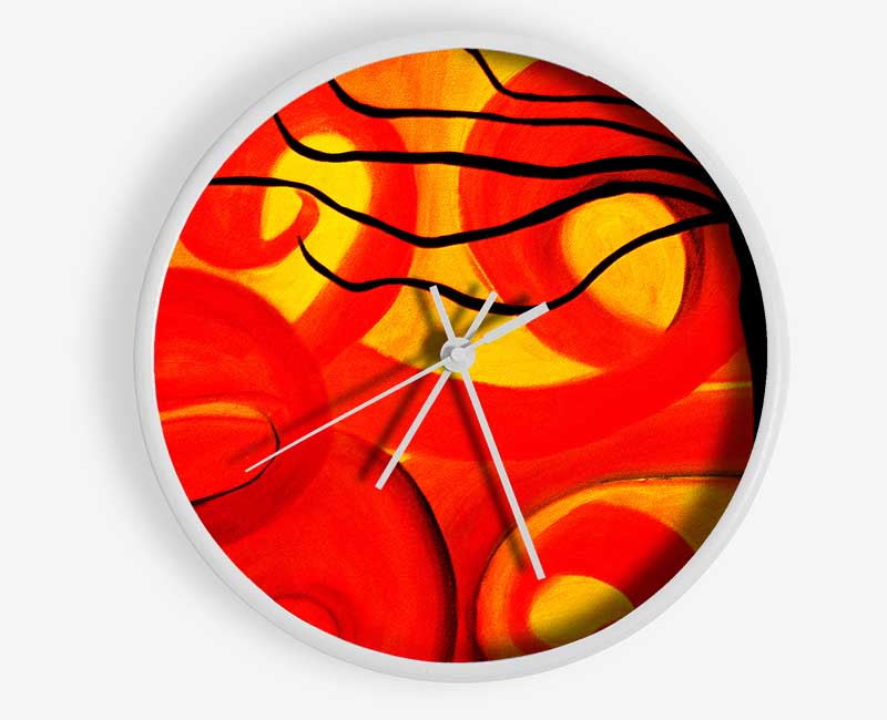 Magical Red Twist Tree Clock - Wallart-Direct UK