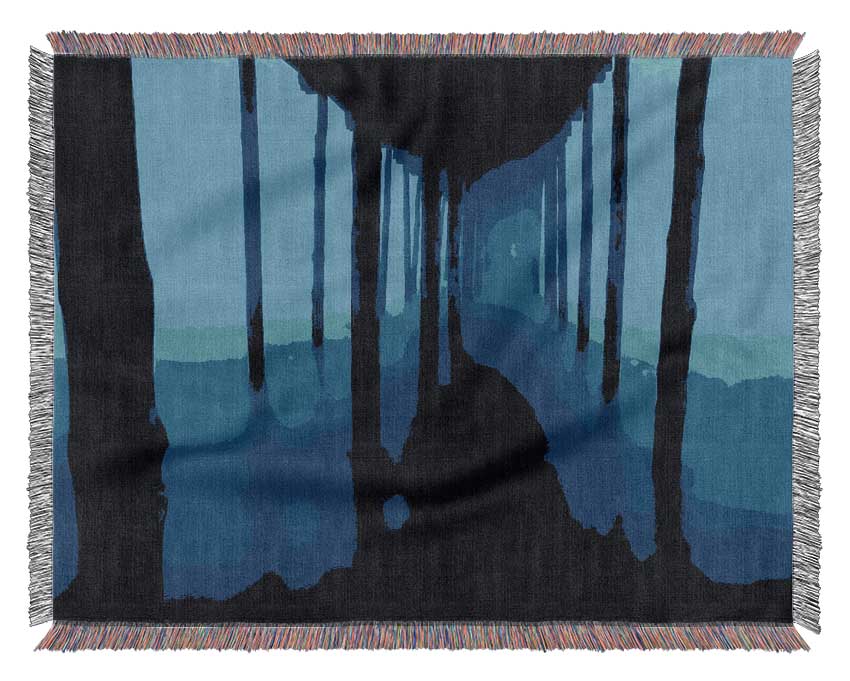 Under The Boardwalk Blues Woven Blanket