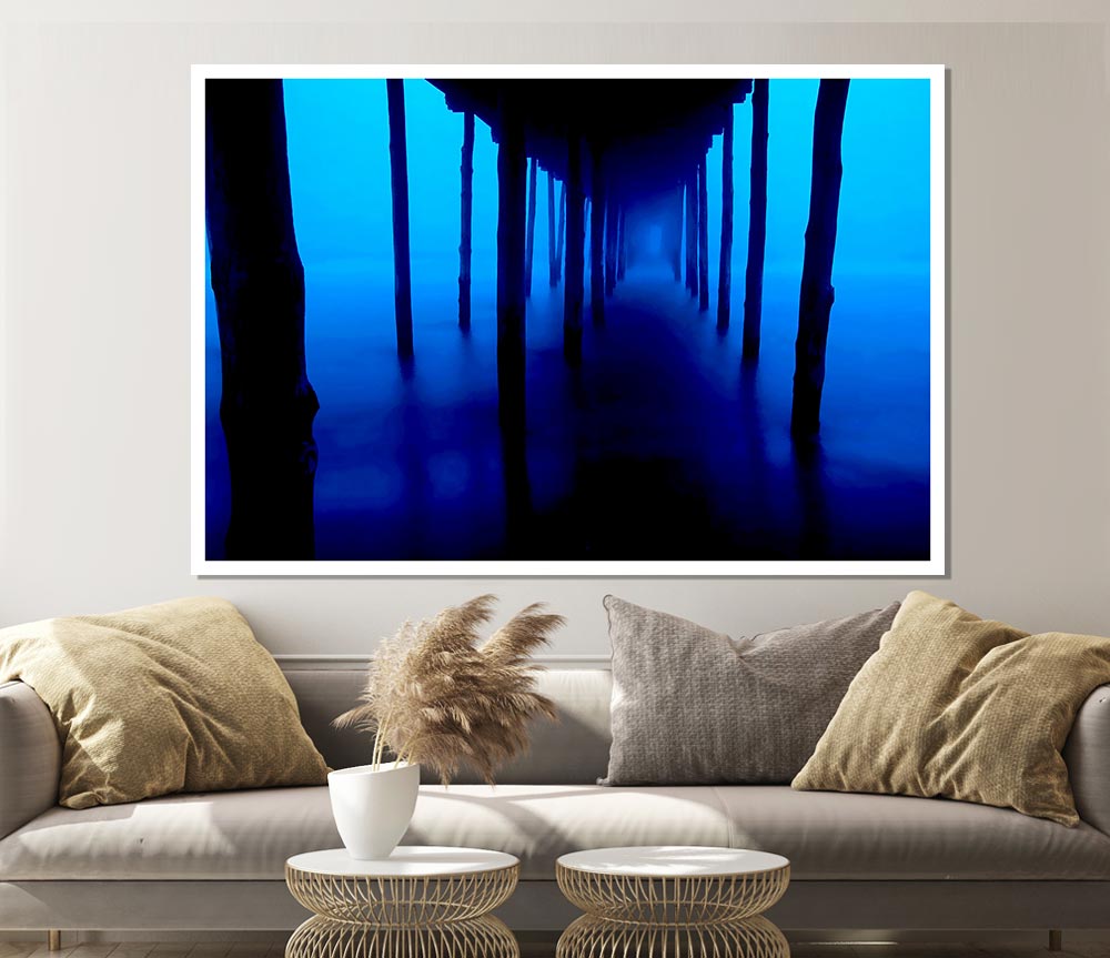 Under The Boardwalk Blues Print Poster Wall Art