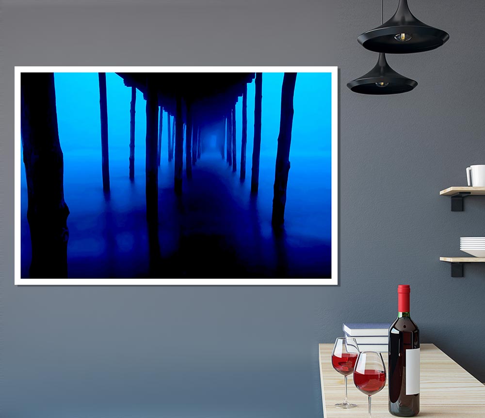 Under The Boardwalk Blues Print Poster Wall Art