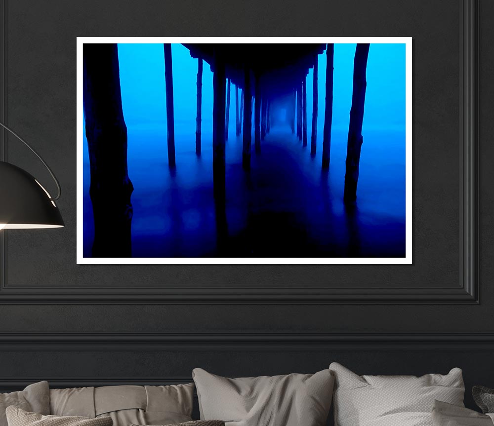 Under The Boardwalk Blues Print Poster Wall Art