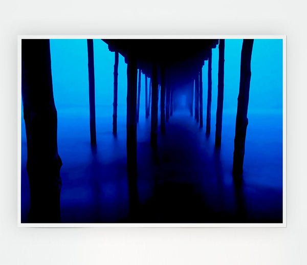 Under The Boardwalk Blues Print Poster Wall Art