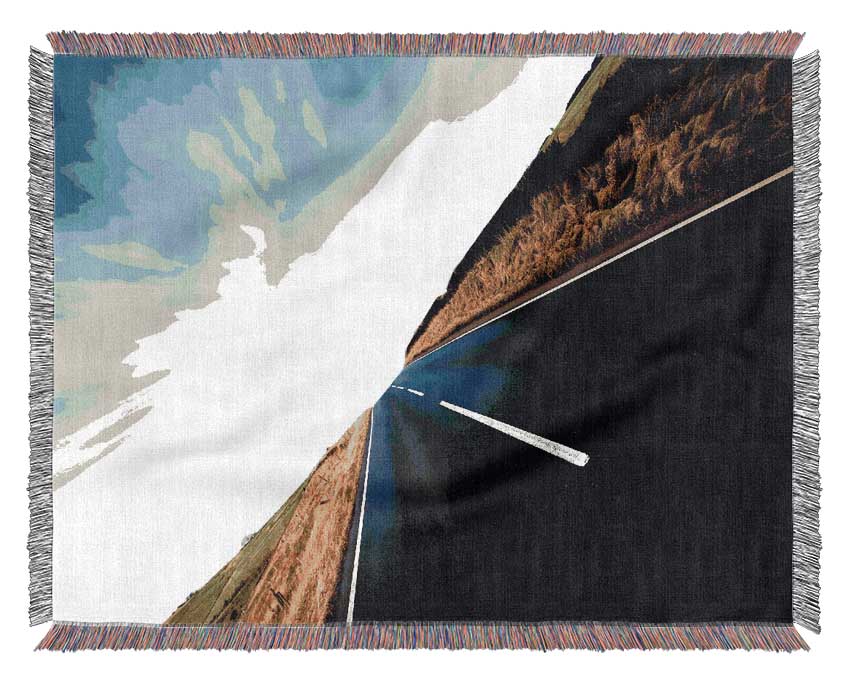 Vertical Road Horizon Woven Blanket