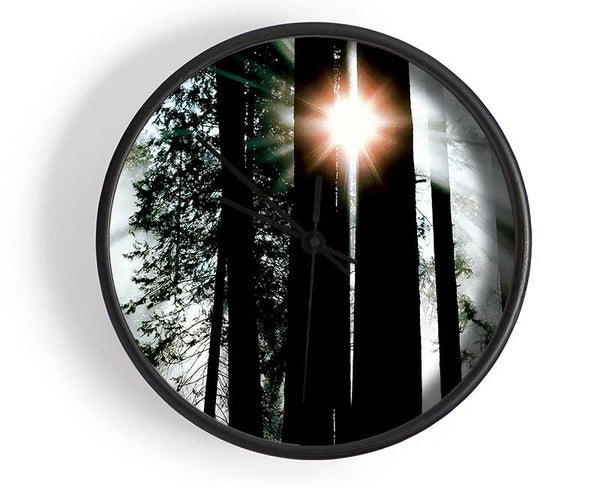 Sun Through The Trees Clock - Wallart-Direct UK