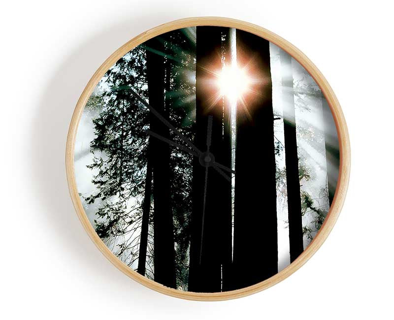 Sun Through The Trees Clock - Wallart-Direct UK