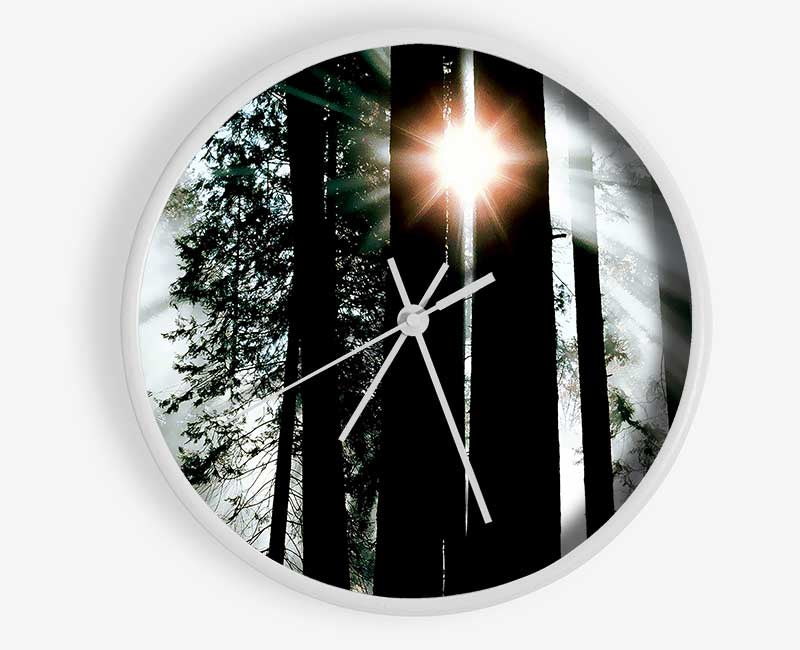 Sun Through The Trees Clock - Wallart-Direct UK