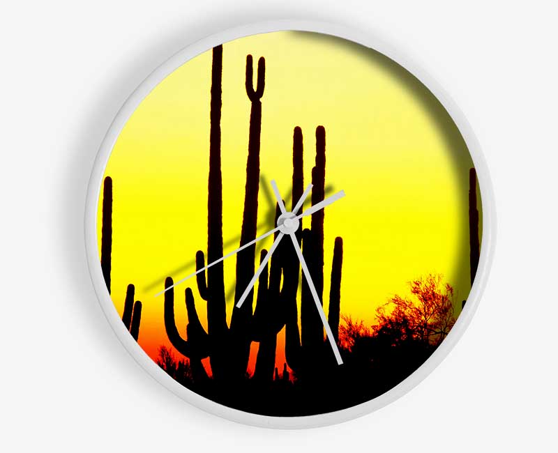 Desert Cactus Sunrise Clock - Wallart-Direct UK