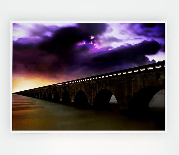 Bridge Afar Print Poster Wall Art