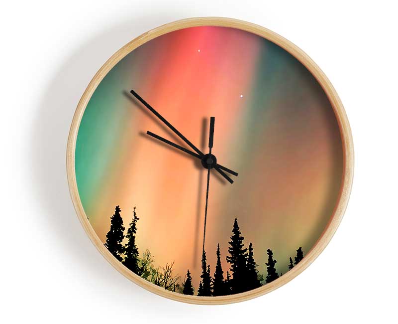 Northern Light Nights Clock - Wallart-Direct UK