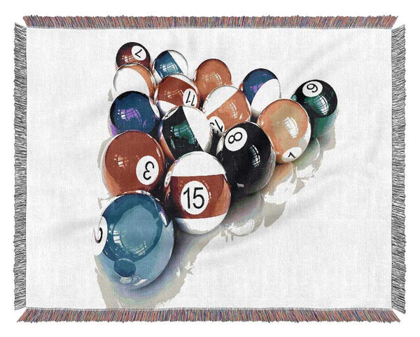 Pool Balls Woven Blanket