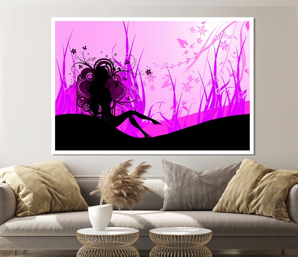 The Pink Lady Print Poster Wall Art