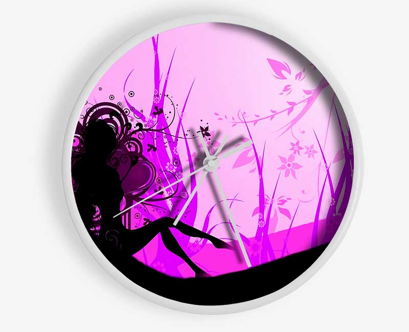 The Pink Lady Clock - Wallart-Direct UK