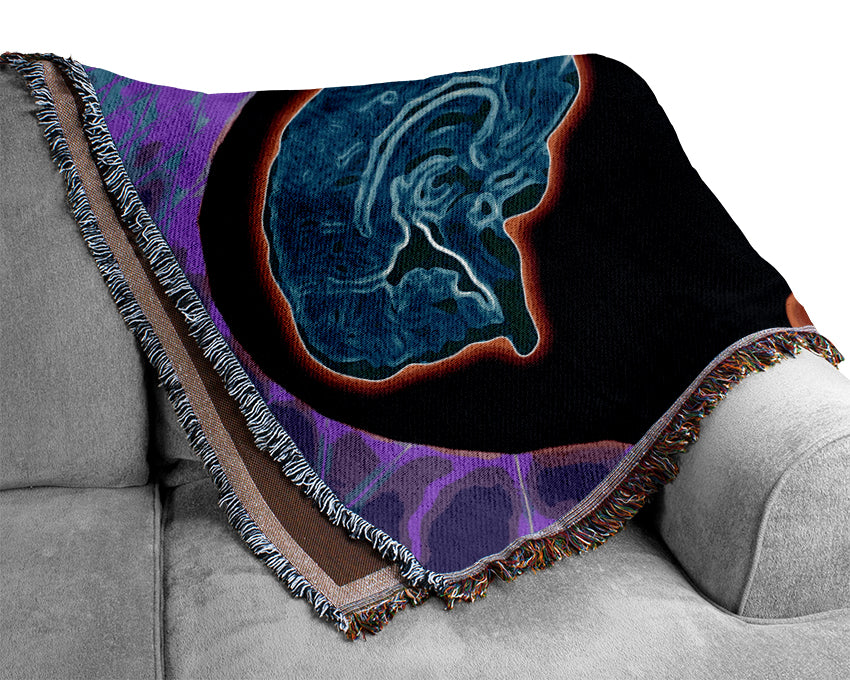 Brain Communication Woven Blanket