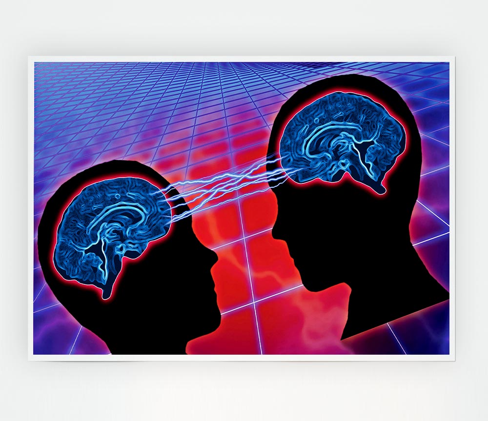 Brain Communication Print Poster Wall Art