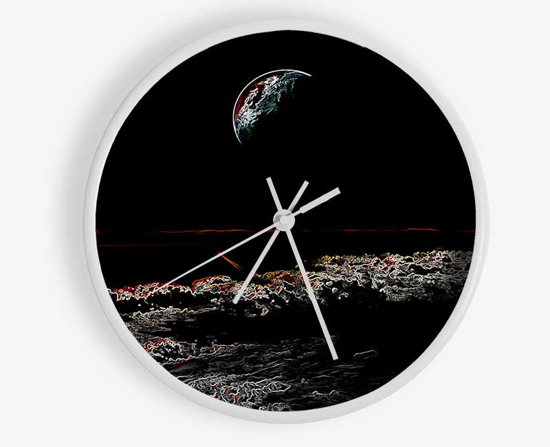 Abstract Moon Clock - Wallart-Direct UK