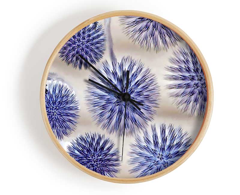 Dandelion Surprise Lilac Clock - Wallart-Direct UK