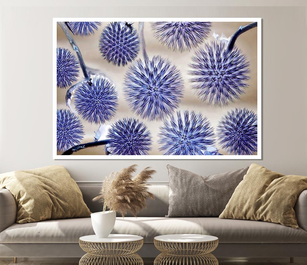 Dandelion Surprise Lilac Print Poster Wall Art