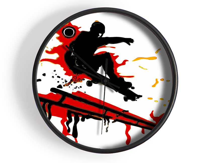 Skateboarders Railing Clock - Wallart-Direct UK