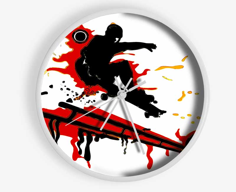 Skateboarders Railing Clock - Wallart-Direct UK