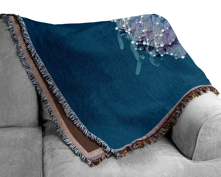 Neon Jellyfish Woven Blanket