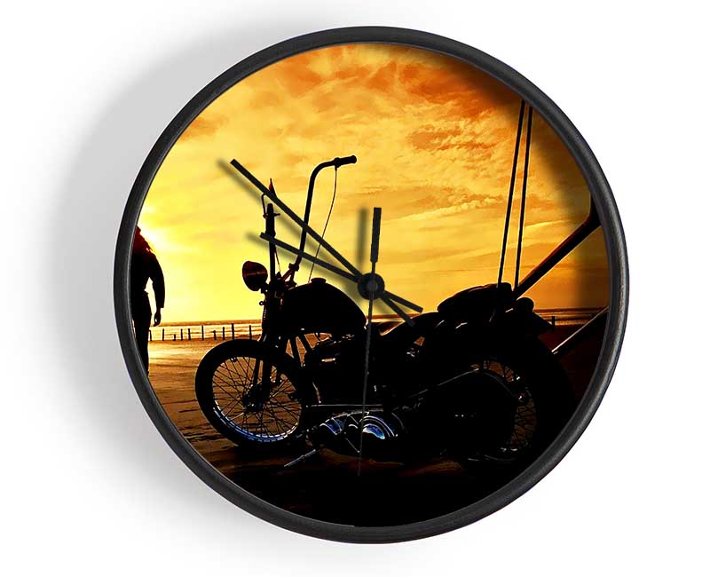 Harley Davidson Sunset Clock - Wallart-Direct UK