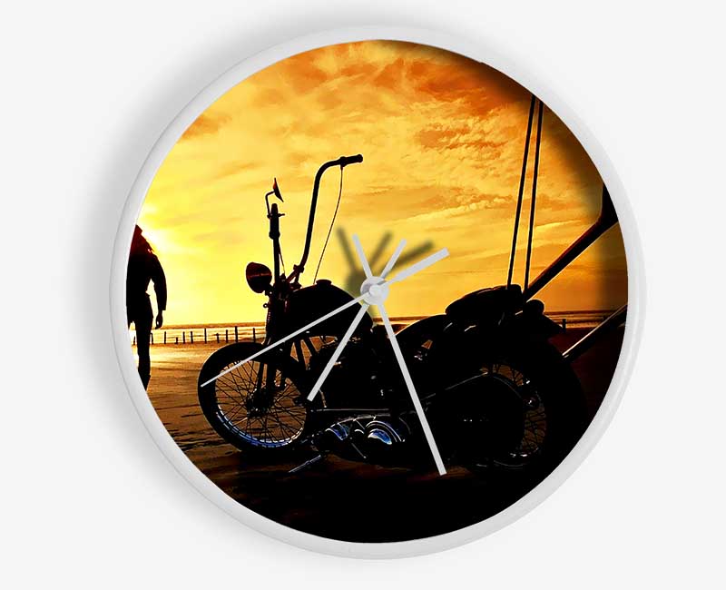 Harley Davidson Sunset Clock - Wallart-Direct UK