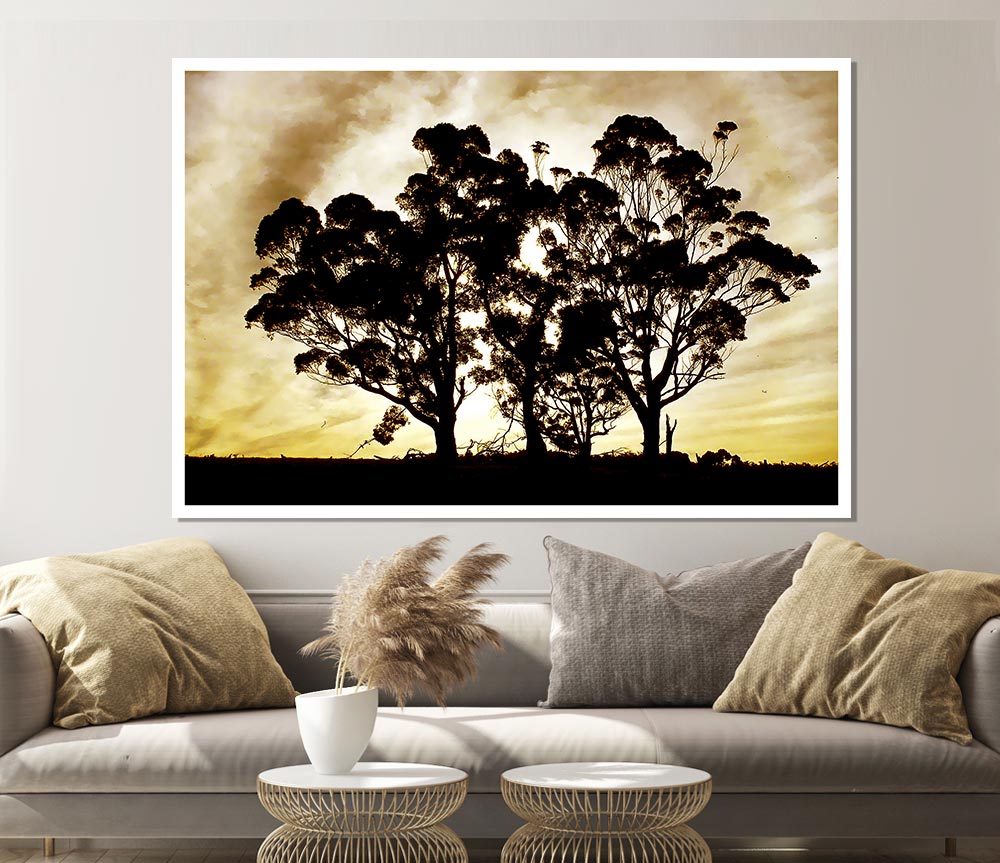 Chocolate Trees Print Poster Wall Art