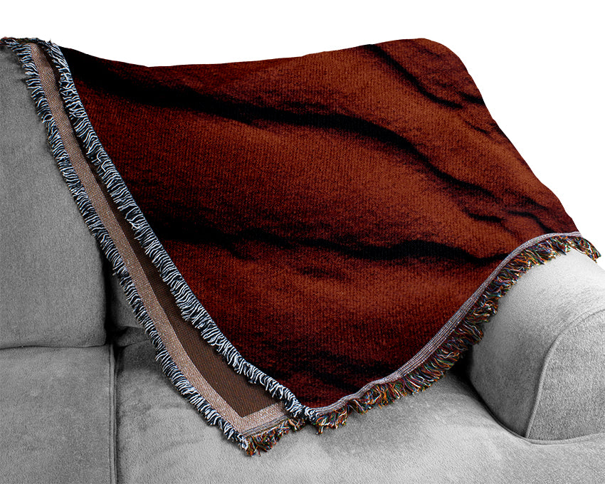 Burnt Orange Desert Sands Woven Blanket