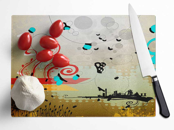 Magical Island Glass Chopping Board