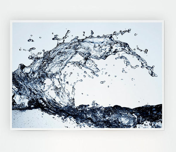 Tidel Wave Water Print Poster Wall Art