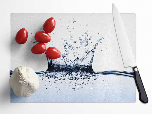 White Water Fizz Glass Chopping Board