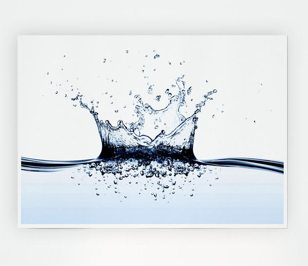 White Water Fizz Print Poster Wall Art