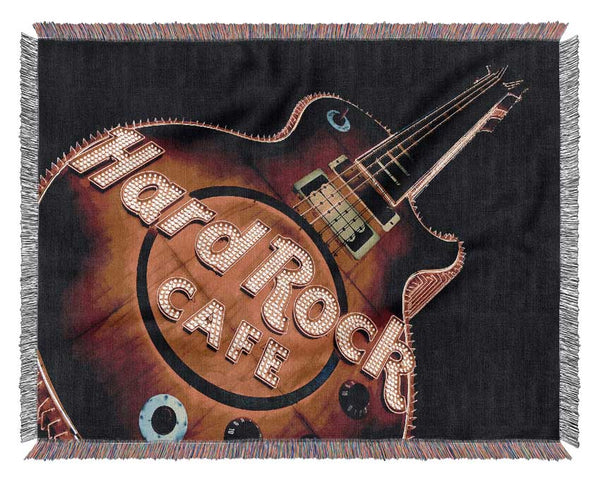 Hard Rock Cafe Guitar Woven Blanket