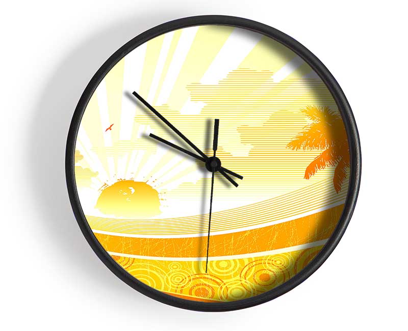 Sunshine Surfer Clock - Wallart-Direct UK