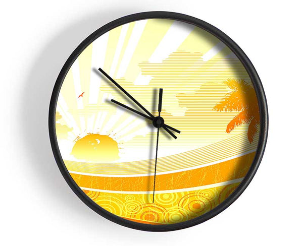 Sunshine Surfer Clock - Wallart-Direct UK