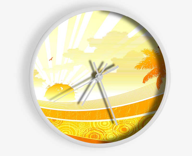 Sunshine Surfer Clock - Wallart-Direct UK