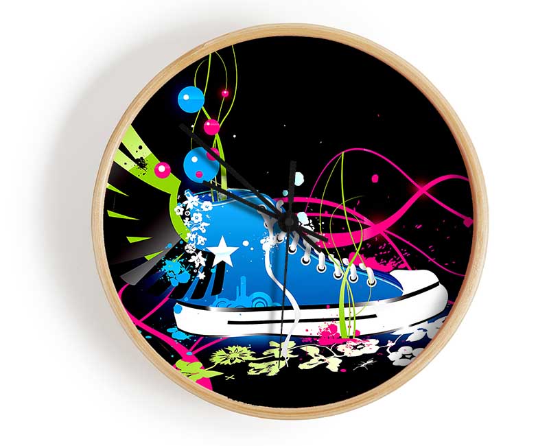 Colourful Converse Shoe Clock - Wallart-Direct UK