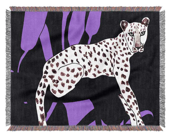 Pink Leopard Spots Woven Blanket