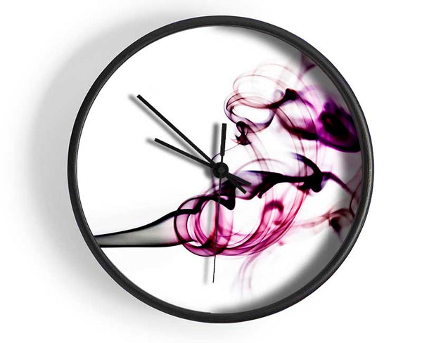 Pink Smoke Fury Clock - Wallart-Direct UK