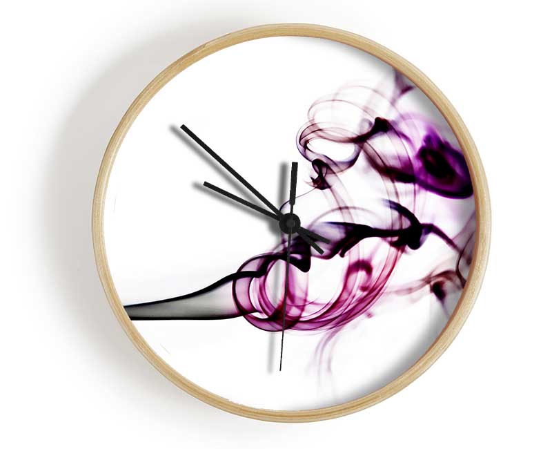 Pink Smoke Fury Clock - Wallart-Direct UK