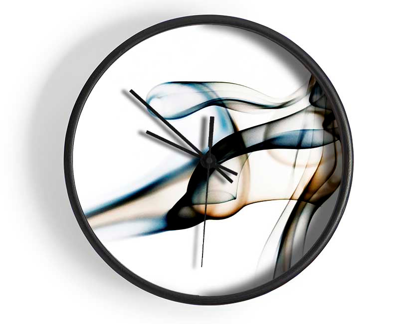 Smoke Ribbons Clock - Wallart-Direct UK