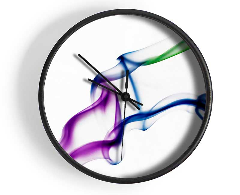 Multi-Coloured Smoke Clock - Wallart-Direct UK